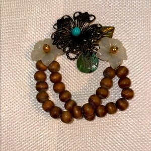 Beaded Bracelet with Flowers